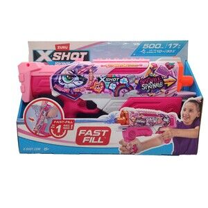 Water Gun Pink  Zuru X-Shot Skins Unicorn Splash Fast Fill  500ml 17ft